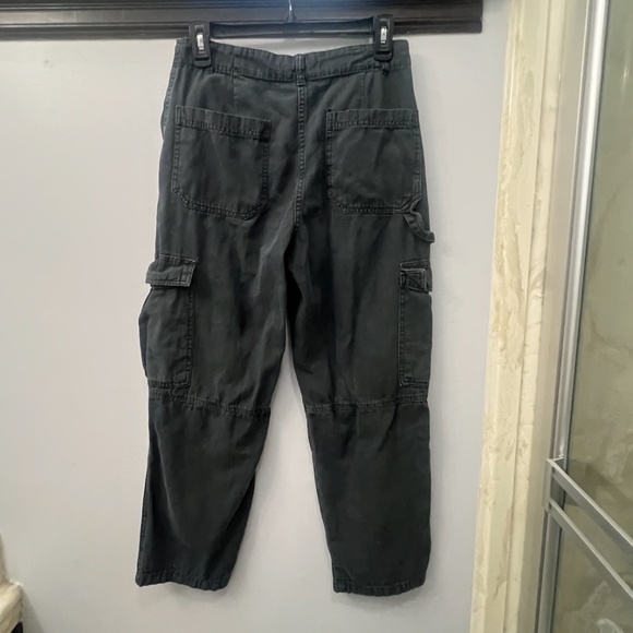 WOMENS COTTON ON CARGO DENIM TROUSERS, SIZE US 4, DARK GRAY - Picture 6 of 9